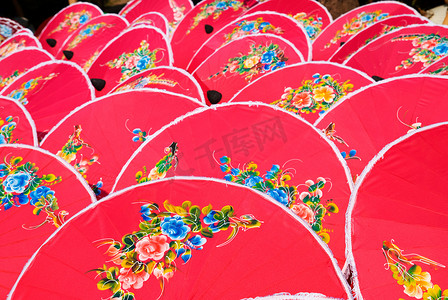 周杰伦演唱会摄影照片_泰国手绘粉色雨伞