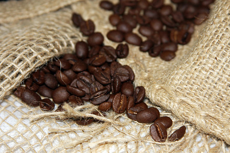 装咖啡豆的粗麻布袋