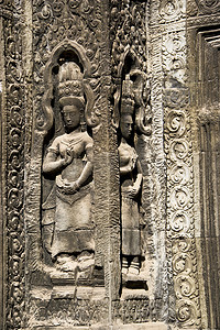 塔普伦寺浅浮雕，柬埔寨
