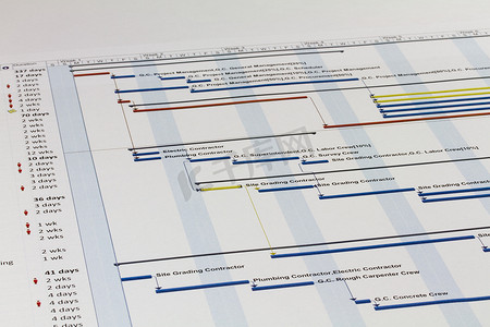 甘特图摄影照片_详细的甘特图打印输出