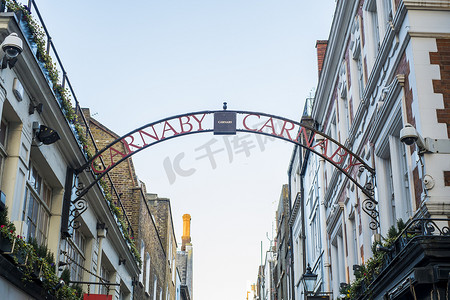 卡纳比摄影照片_伦敦，英国-3 月 14 日： 传统卡纳比街路牌 ar