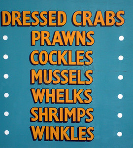 贝壳食品摊位标志