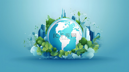 环保节能保护地球背景图片_环保主题地球形象背景