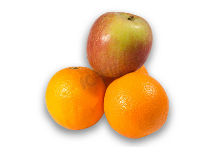 橘子和苹果创造一个三角金字塔