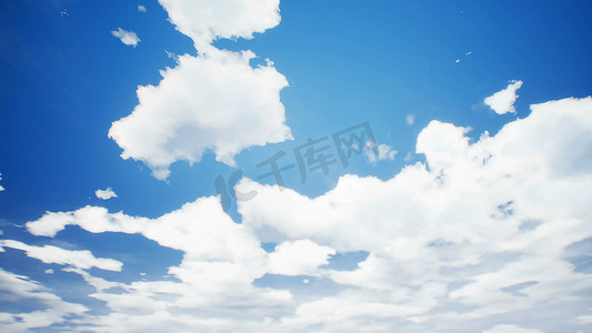 时间风摄影照片_cloudscape 与夏季太阳 3d 渲染