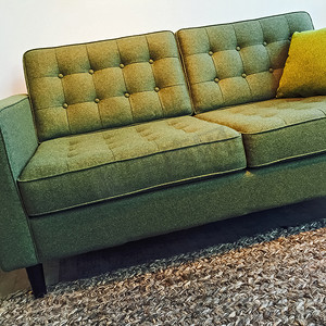 复古风格优雅的绿色沙发