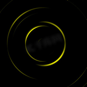 焦点效应摄影照片_具有圆形自旋效应、抽象背景的黄色星系螺旋