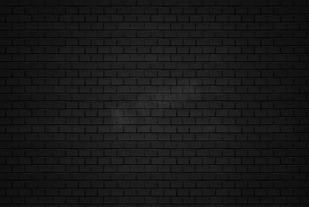 抽象黑砖墙图案背景和黑色背景，空白复制空间。