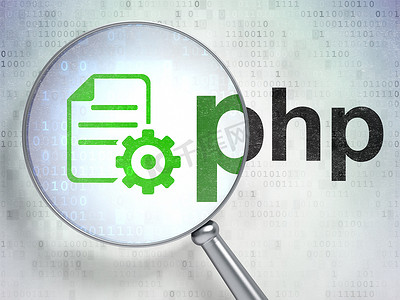 php网站摄影照片_数据库概念：带光学玻璃的齿轮和 Php