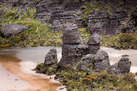 高原 Roraima tepui - 委内瑞拉、拉丁美洲的奇异古老岩石