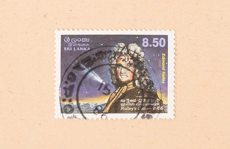 斯里兰卡 — 大约 1980 年：印在斯里兰卡的邮票显示哈雷