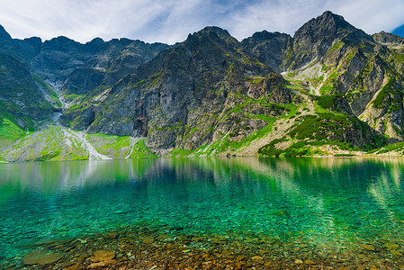 云纹背景摄影照片_背景-Ta的一座山和一个湖的风景