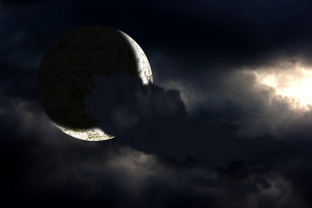 乌云后的月亮