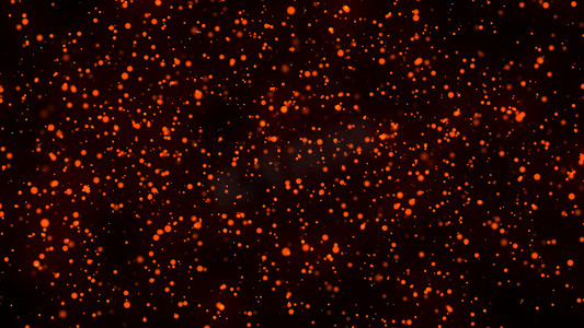 粒子爆炸摄影照片_具有景深的橙色和金色余烬或粒子爆炸