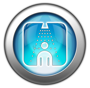 清洁卫生图标摄影照片_图标、按钮、象形图淋浴