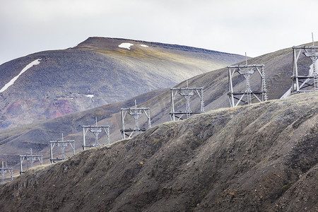 北斯瓦尔巴特群岛废弃木煤矿运输站
