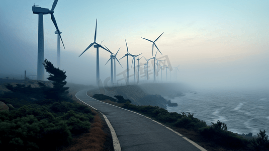 沿海公路风力发电