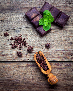 点菜单背景摄影照片_巧克力背景和甜点菜单。