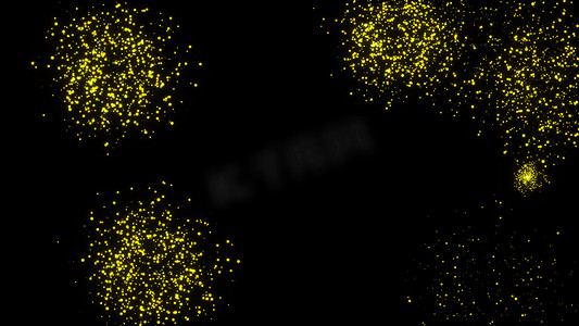 圆点创意设计摄影照片_计算机生成的构图在黑色背景上闪烁着许多金色的敬礼。 