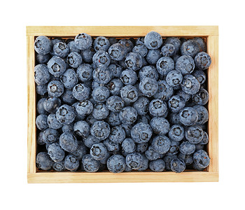 关闭木箱新鲜的蓝莓