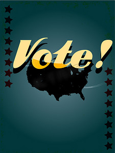投票美国海报
