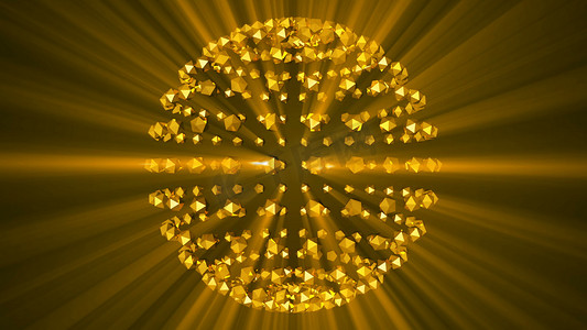 金球体背景反光亮光粒子
