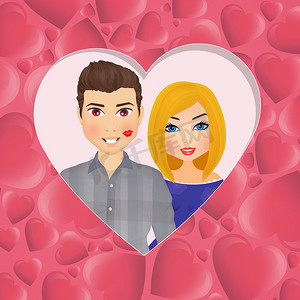 脸颊上有口红印的男人