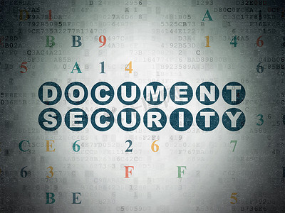 安全文档摄影照片_安全概念： 数字数据纸张背景上的文档安全