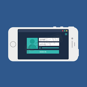 智能手机登录表单的 Web 模板