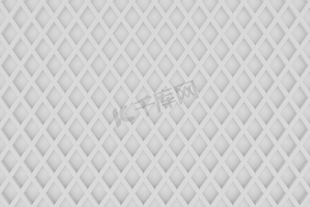 菱形白色摄影照片_白色菱形线网格背景金属材料3d渲染