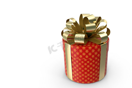 3D 插图：装有节日礼物的盒子。