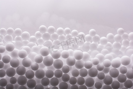 作为背景的白色聚苯乙烯泡沫球