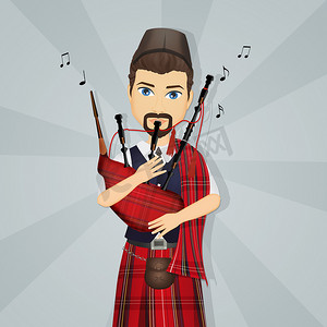 吹风笛的苏格兰人