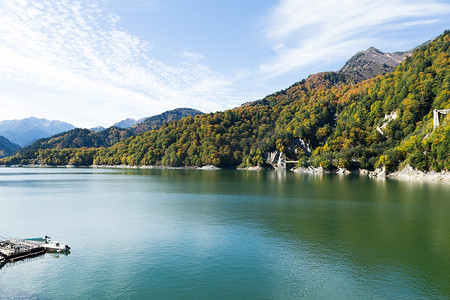 日本富山黑部水坝水库