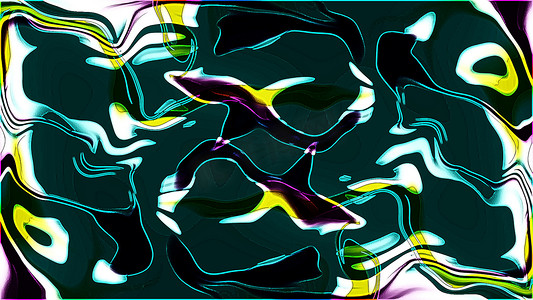 具有视觉卡通幻觉和波浪液体效果的抽象背景，3d 渲染计算机生成
