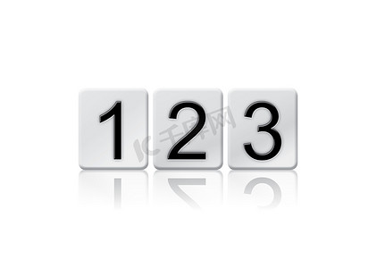 icon123摄影照片_123 孤立平铺字母概念和主题