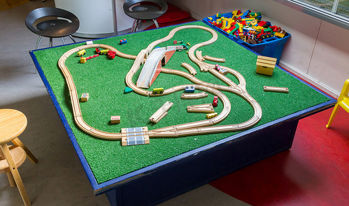 儿童玩具，木火车轨道，连接点