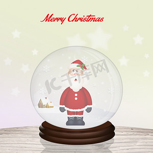 圣诞节球水晶球摄影照片_圣诞水晶球