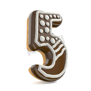 五号 5 巧克力圣诞姜饼字体装饰机智