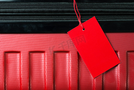 行李标签摄影照片_空的旅行行李标签