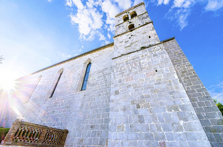 多弗朗明哥摄影照片_圣弗朗西斯教堂，克尔克，克罗地亚