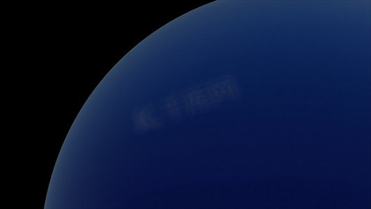 行星海王星在宇宙恒星空间中的旋转，计算机生成。