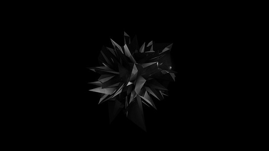 抽象的黑色分形几何元素