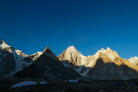 Gasherbrum 地块和 Baltoro 冰川，K2 大本营，巴基斯坦