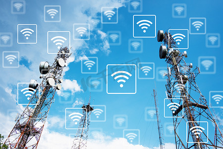 蓝天后山顶天线上的 WiFi 网络