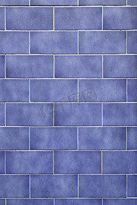 陶器摄影照片_蓝色瓷砖墙