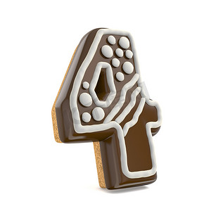 饼干字体摄影照片_第 4 号 4 巧克力圣诞姜饼字体装饰机智