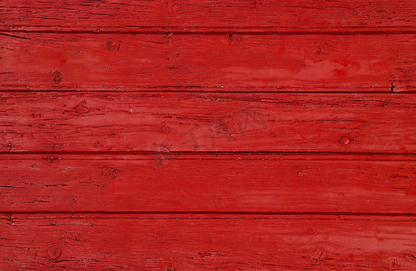 红色复古背景摄影照片_红色复古彩绘木面板背景