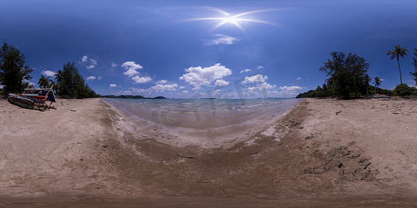 全景 VR 360 春蓬府 Thung Makham 湾。