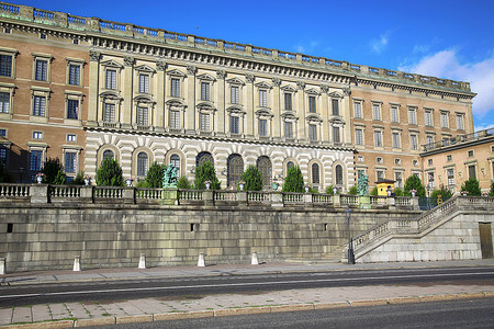 瑞典斯德哥尔摩皇宫的景色